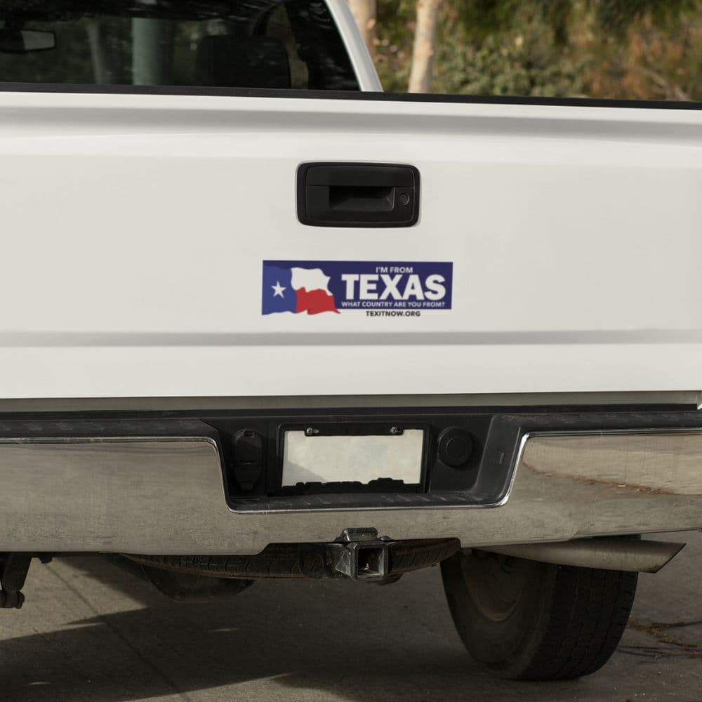 I'm From Texas Sticker, Full Flag Design