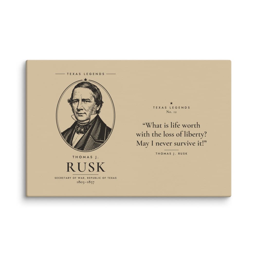 Thomas J. Rusk Texas Legends Canvas