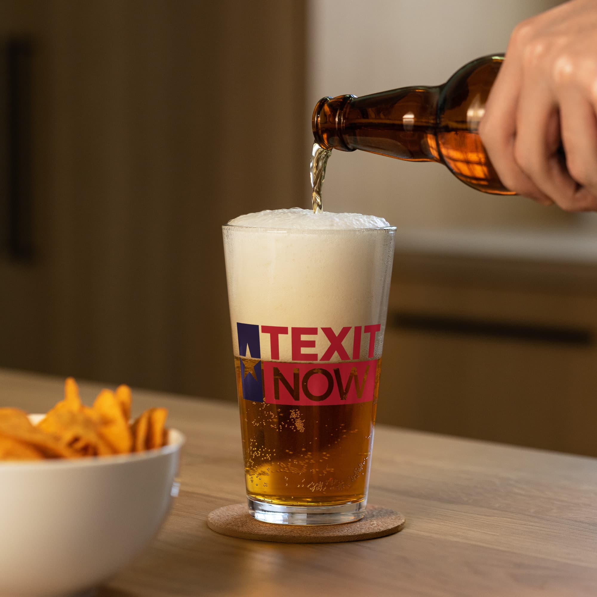 TEXIT NOW Shaker Pint Glass